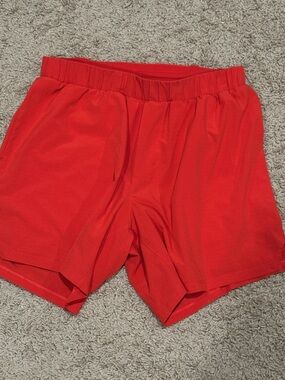 Men's Red 5inch Pace Beaker Lined Shorts Small